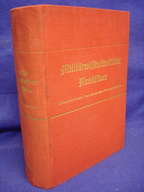 Militärwissenschaftliche Rundschau. Kompletter Jahrgang 1937 in den Heften 1-6.