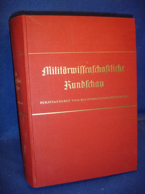 Militärwissenschaftliche Rundschau. Kompletter Jahrgang 1936 in den Heften 1-6.