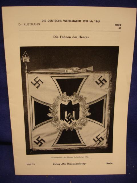 Die Deutsche Wehrmacht 1934 - 1945 / Klietmann: Heft 13: Die Fahnen des Heeres.