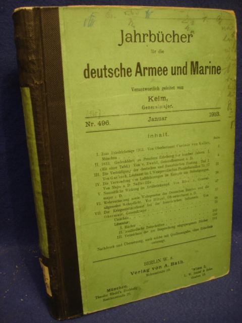 Jahrbücher über die deutsche Armee und Marine. Jahrgang 1913. Januar  bis Juni.