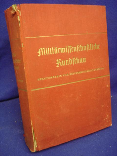 Militärwissenschaftliche Rundschau 3. Jahrgang 1938. Kompletter Jahresband mit allen Heften.