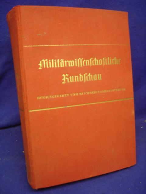 Militärwissenschaftliche Rundschau 2. Jahrgang 1937. Kompletter Jahresband mit allen Heften.