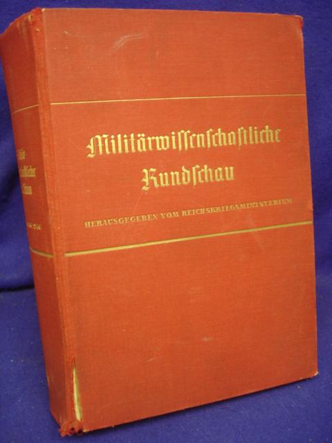 Militärwissenschaftliche Rundschau 1. Jahrgang 1936. Kompletter Jahresband mit allen Heften.