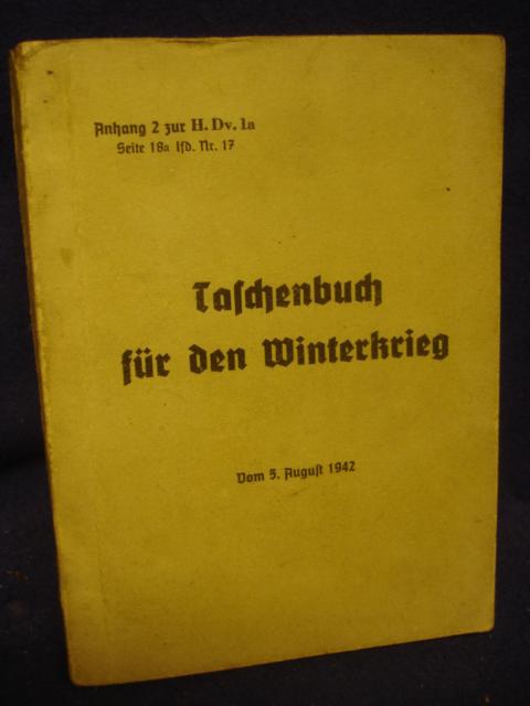 Taschenbuch für den Winterkrieg vom 5.August 1942. Große,ungekürzte Ausgabe!