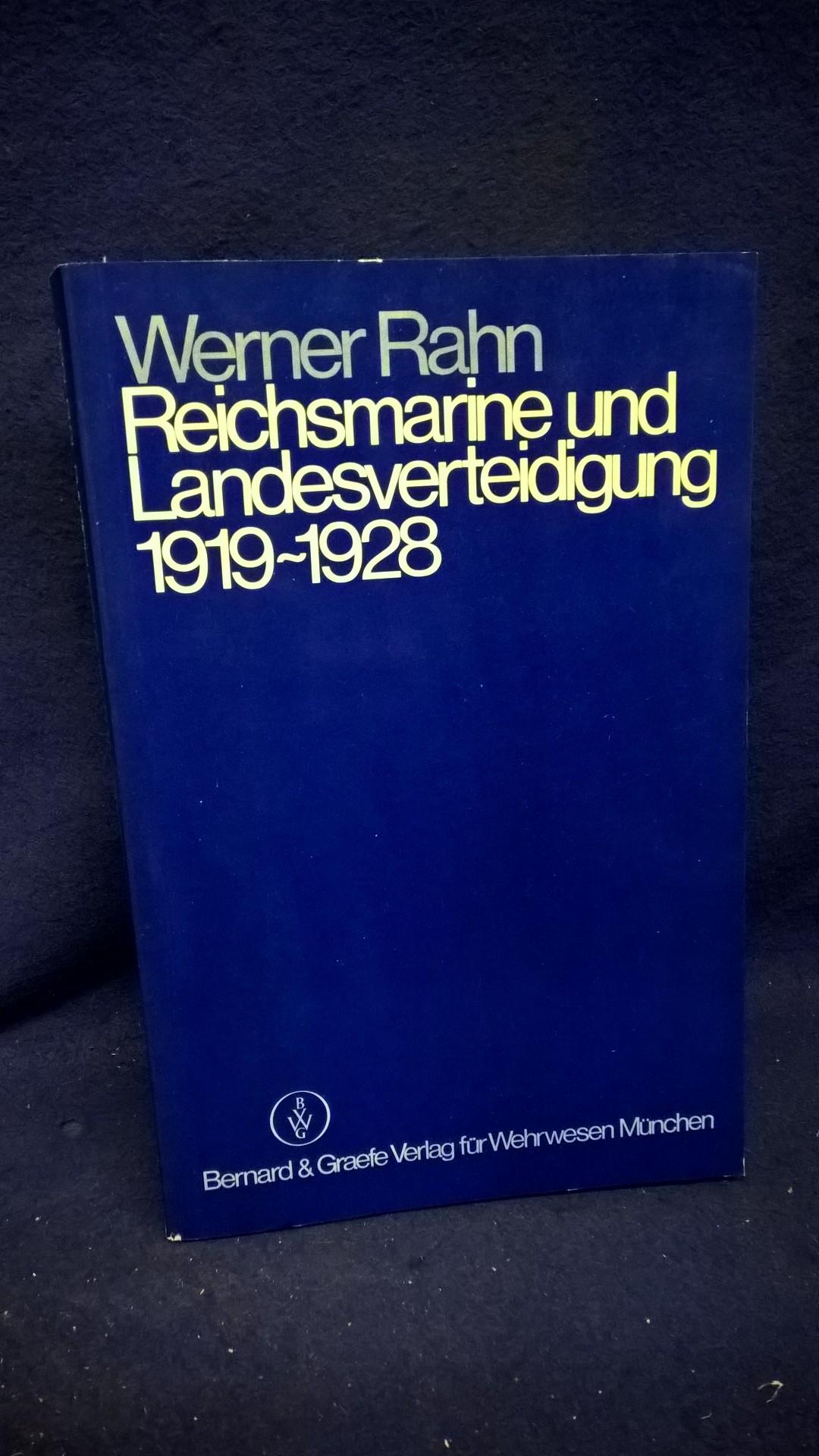 Reichsmarine und Landesverteidigung 1919-1928. Konzeption und Führung der Marine in der Weimarer Republik.