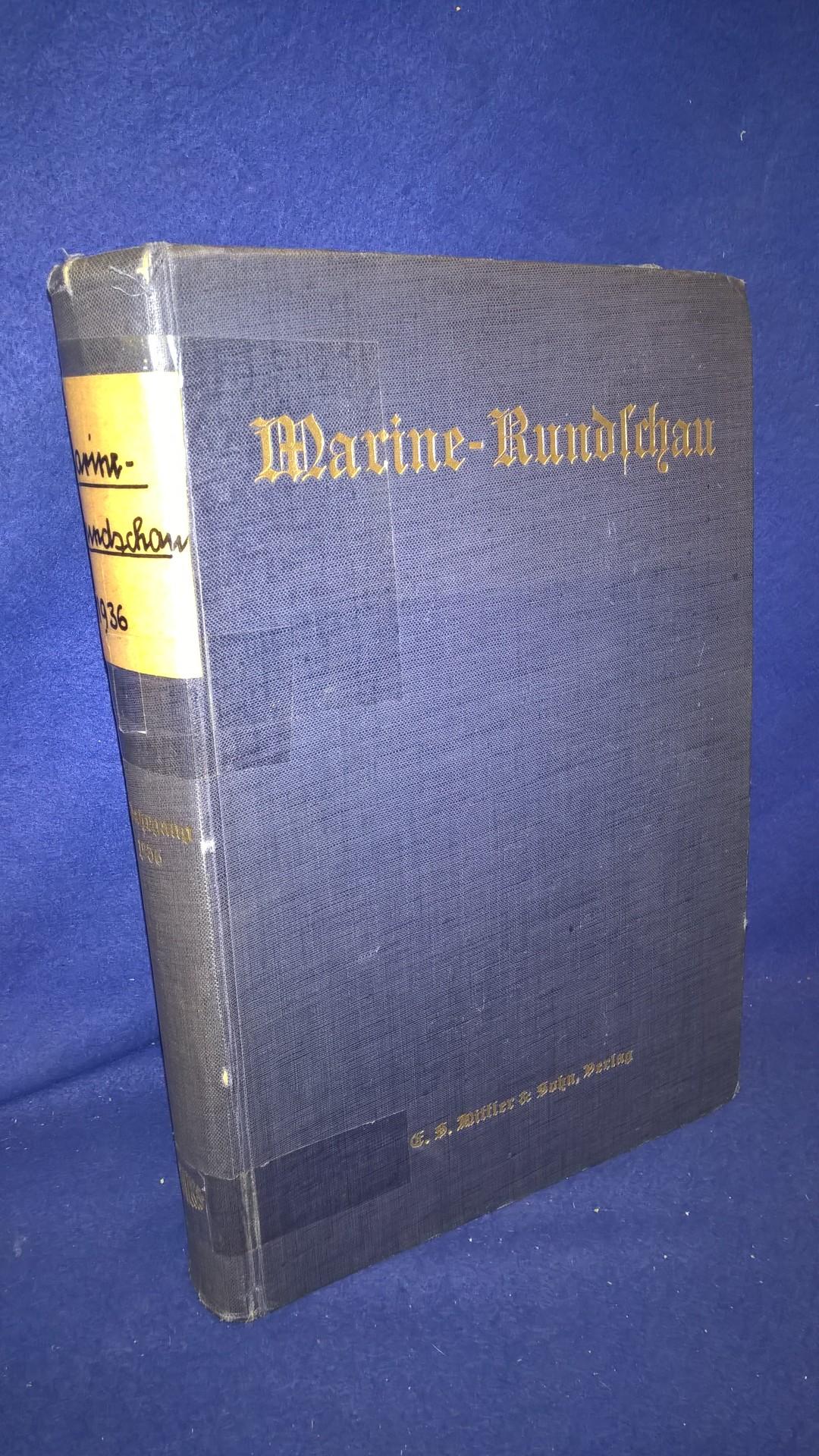 Marine-Rundschau, Monatsschrift für Seewesen. Kompletter Jahresband 1936.