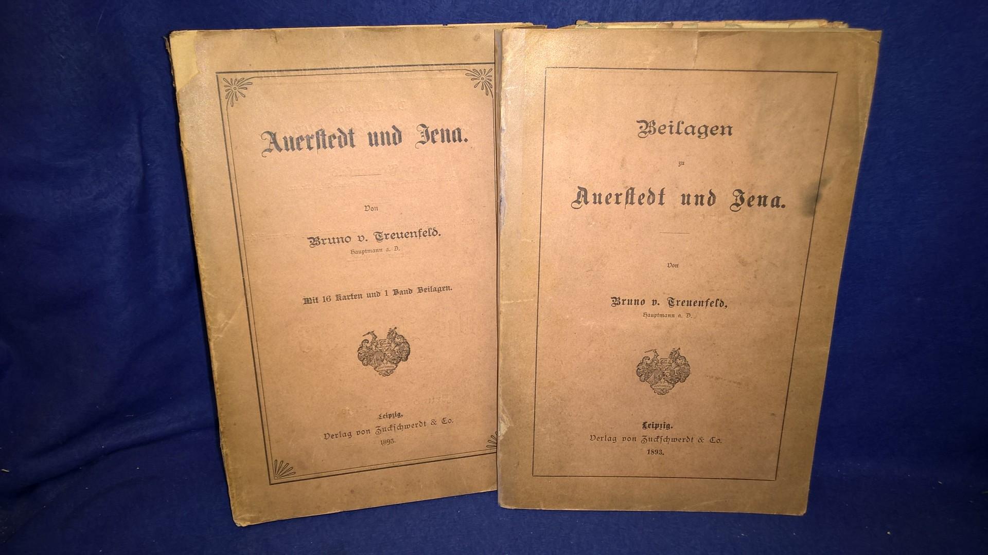 Auerstedt und Jena. Text- und Beilagen/Kartenband, so komplett! Sehr seltenes Exemplar!!