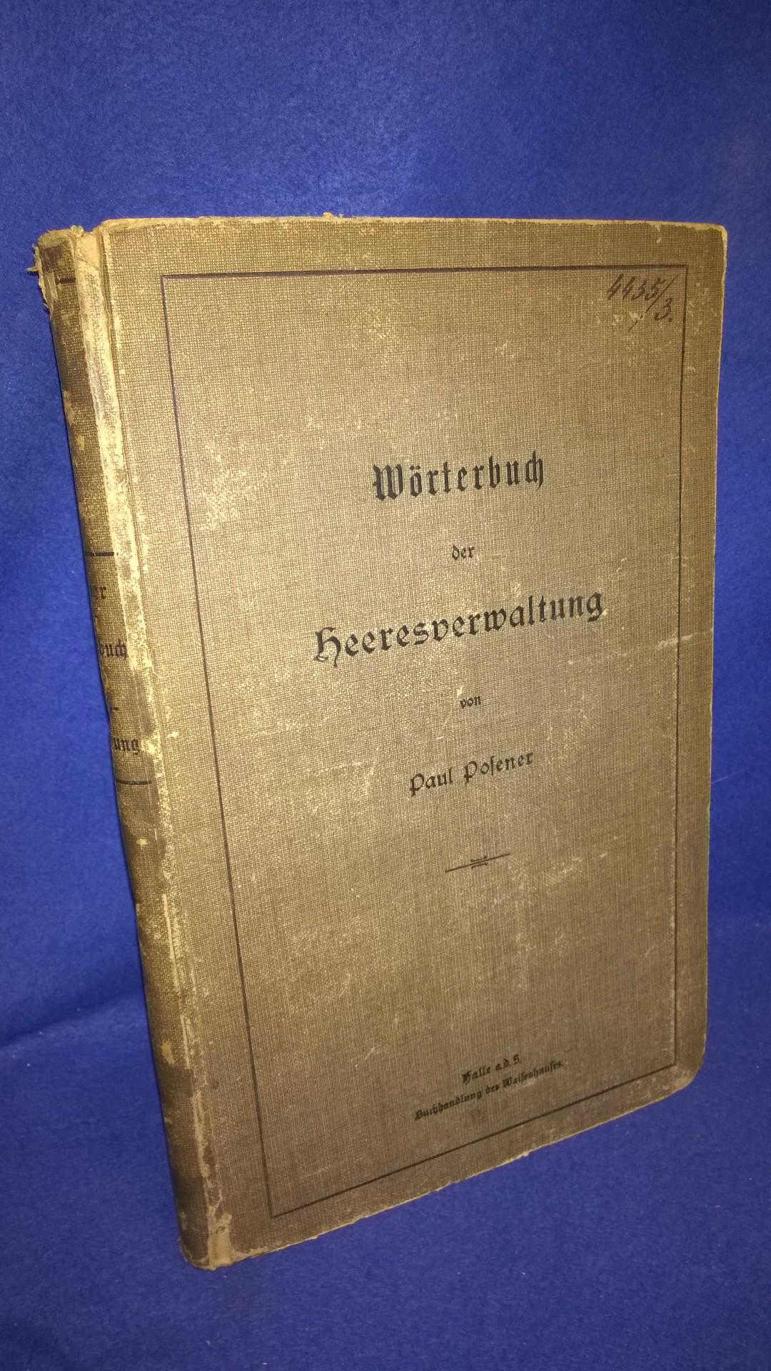 Wörterbuch der Heeresverwaltung.