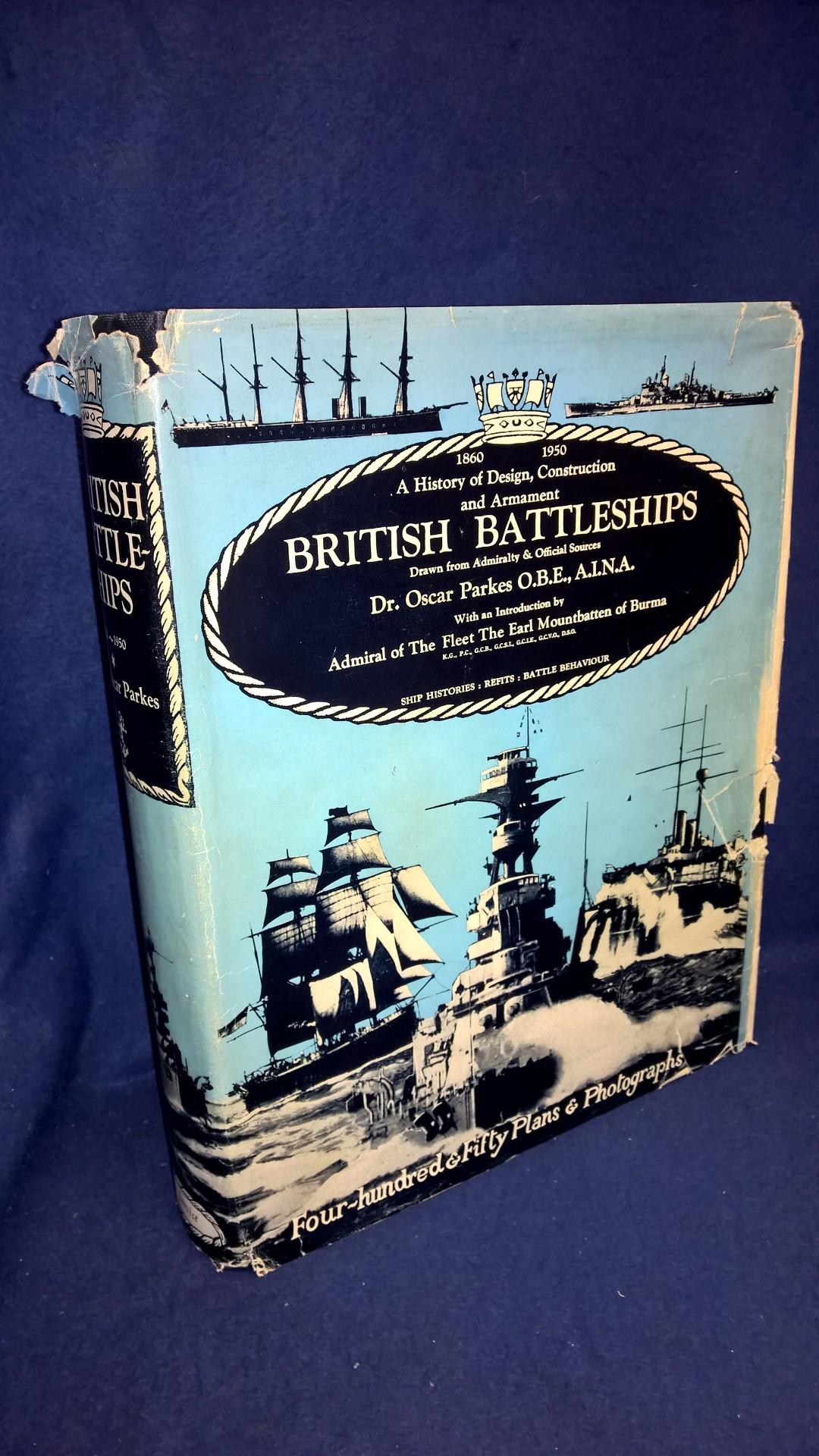 British Battleships 1860-1950. A History of Design, Construction and Armament.