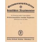 Sammlung aller Truppengeschichten aus der Reihe " Erinnerungsblätter deutscher Regimenter " aus dem Hause Stalling bis zum Jahre 1937.