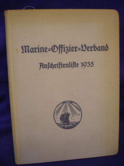 Marine-Offizer-Verband Anschriftenliste 1935 nach dem Stande vom 15. Oktober 1935
