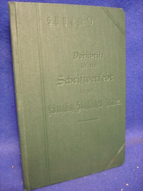 S.D.V.G. Nr. 9. Vorschrift für den Schriftverkehr in der Königlich Sächsischen Armee. Ausgabe 1912
