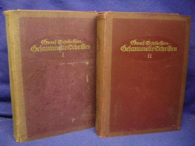 Generalfeldmarschall Graf Alfred v. Schlieffen. Gesammelte Schriften Band 1 und 2, komplett. 